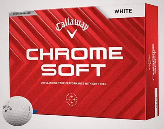 Callaway Chrome Soft White Golf Balls 1 Dozen New