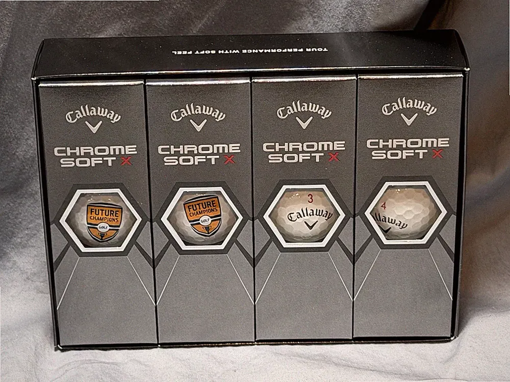 Callaway Chrome Soft X Golf Balls White 1 dozen 12 Balls NEW Retail 3 Pack Boxes