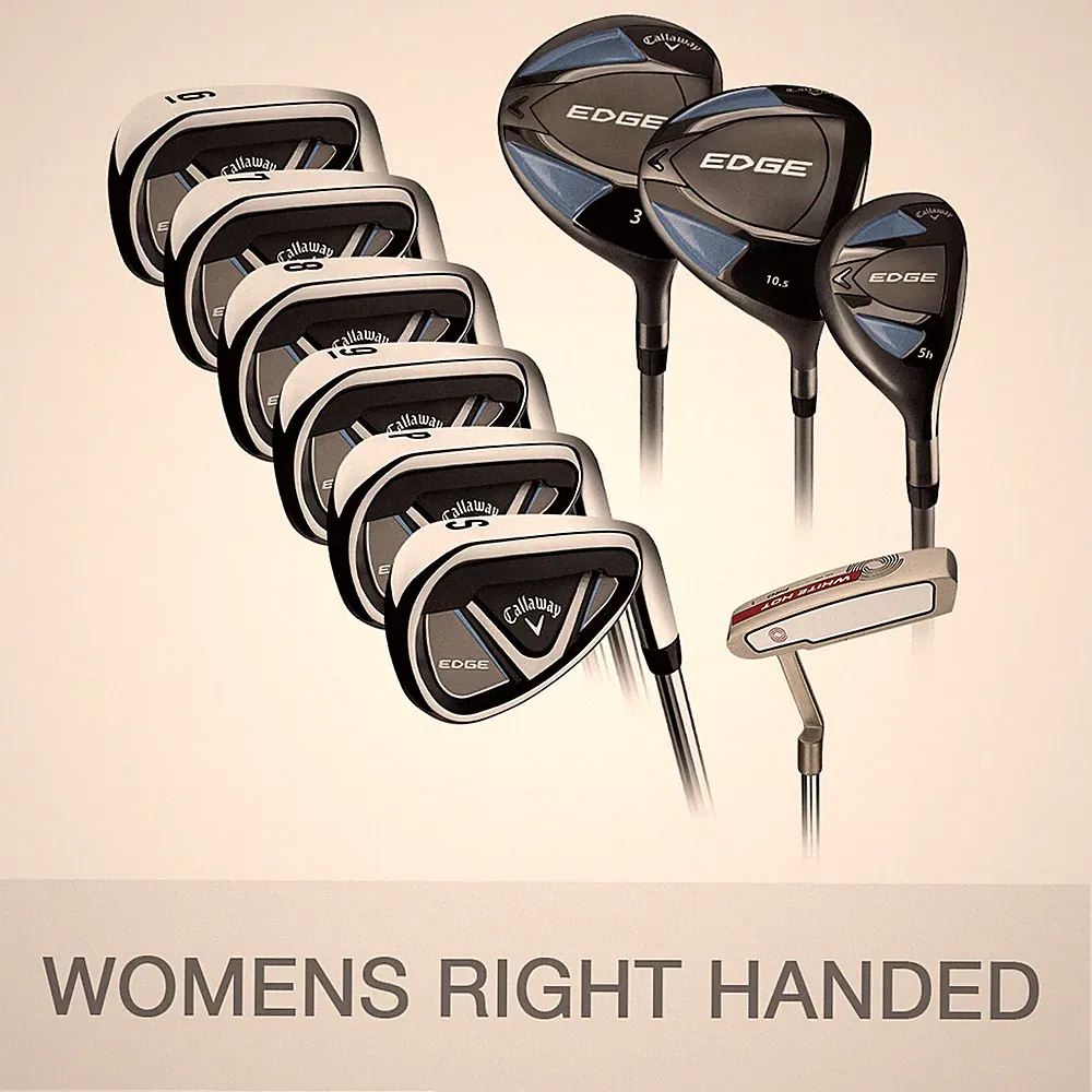callaway edge regular flex 10-piece golf club set right handed women