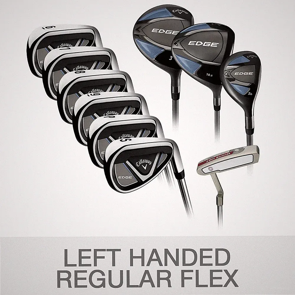 Callaway Edge Regular Flex 10-Piece Golf Club Set - LEFT HANDED - 2 Yr. Warranty