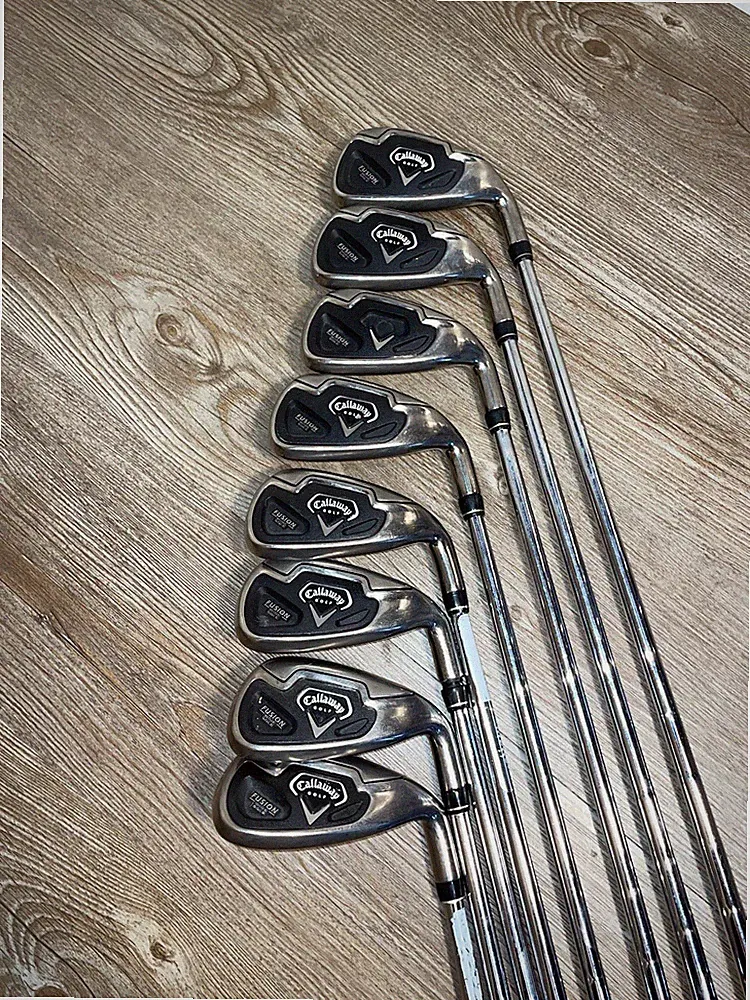 Callaway Fusion Wide Sole Iron Set 4-PW SW Steel Uniflex Shafts Right Handed
