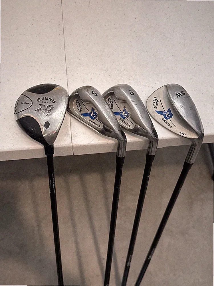 CALLAWAY Golf Clubs FW Wood,5,9,SW XJ JUNIOR 4 Pc Level 3 Heights 53" - 60"