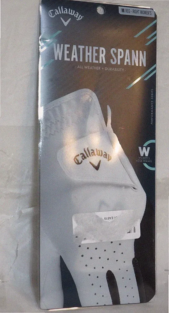 CALLAWAY GOLF GLOVES WOMENS MEDIUM RIGHT WORN M R REGULAR WEATHER SPANN NEW NWT