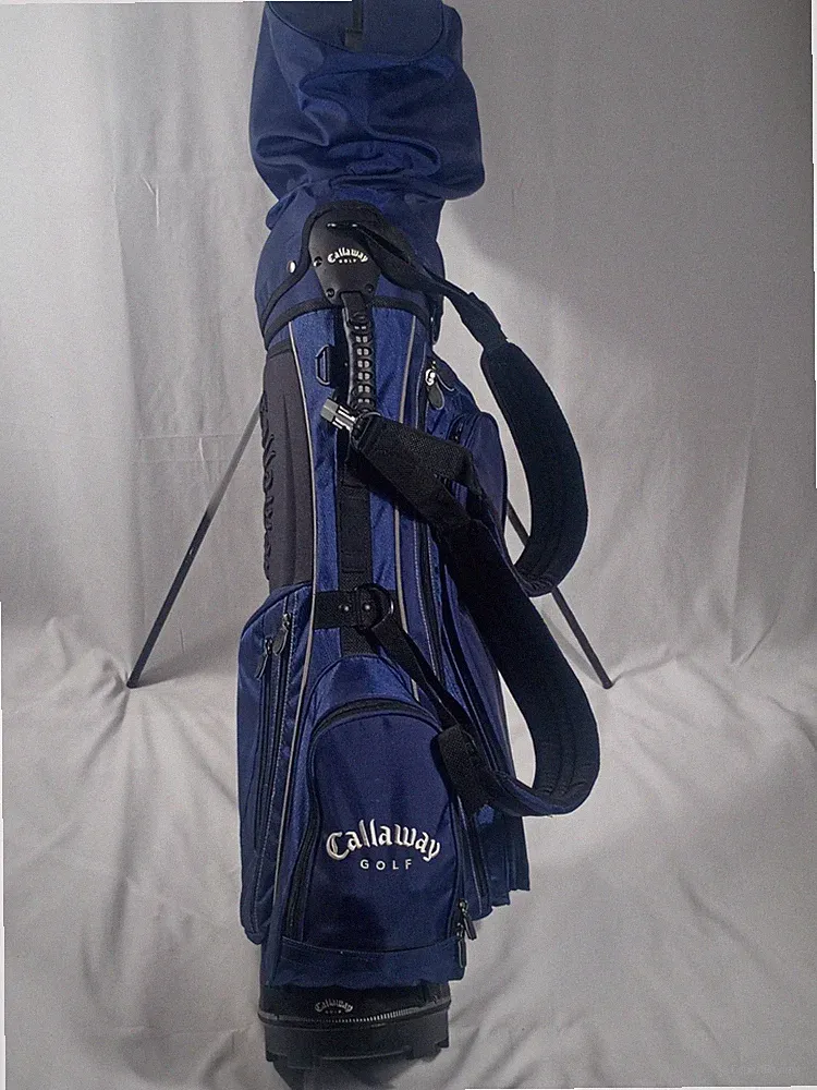 Callaway Golf Stand Carry Golf Bag 7 Way Black Blue with Strap 11 golf clubs