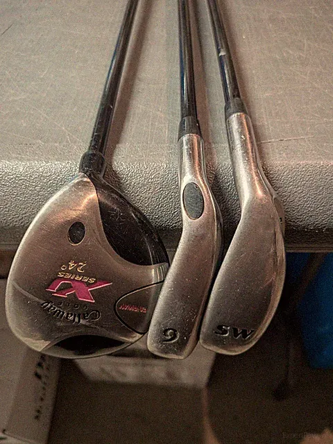 Callaway Golf XJ Series MD Sand Wedge 9 Iron Driver 3 Club Set Junior 53"-60"