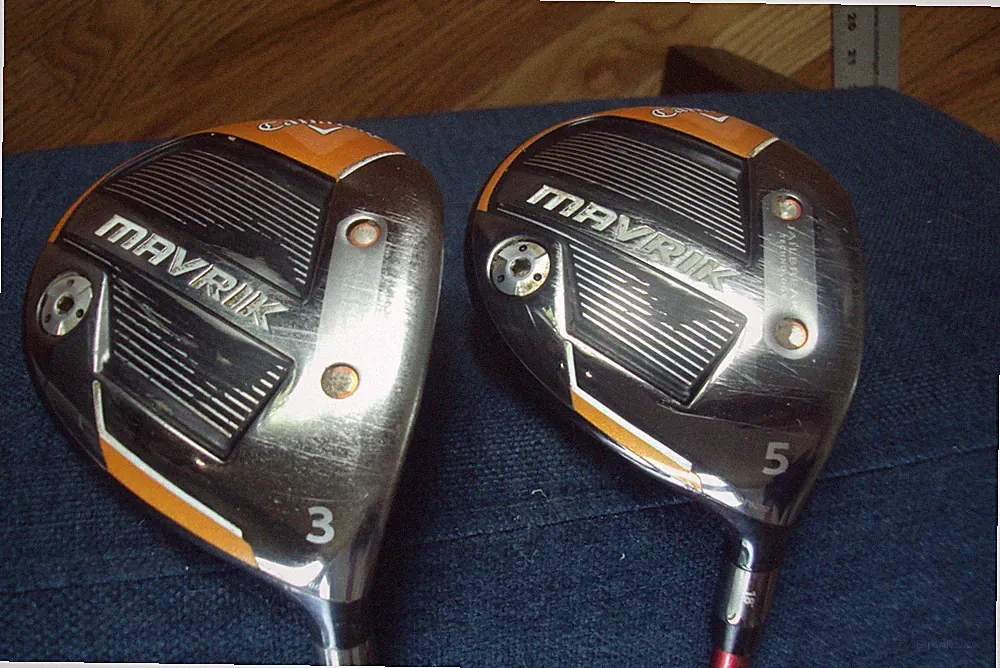 Callaway Mavrik 3/5 woods 15/18 deg Speeder 565 A/senior w/headcovers