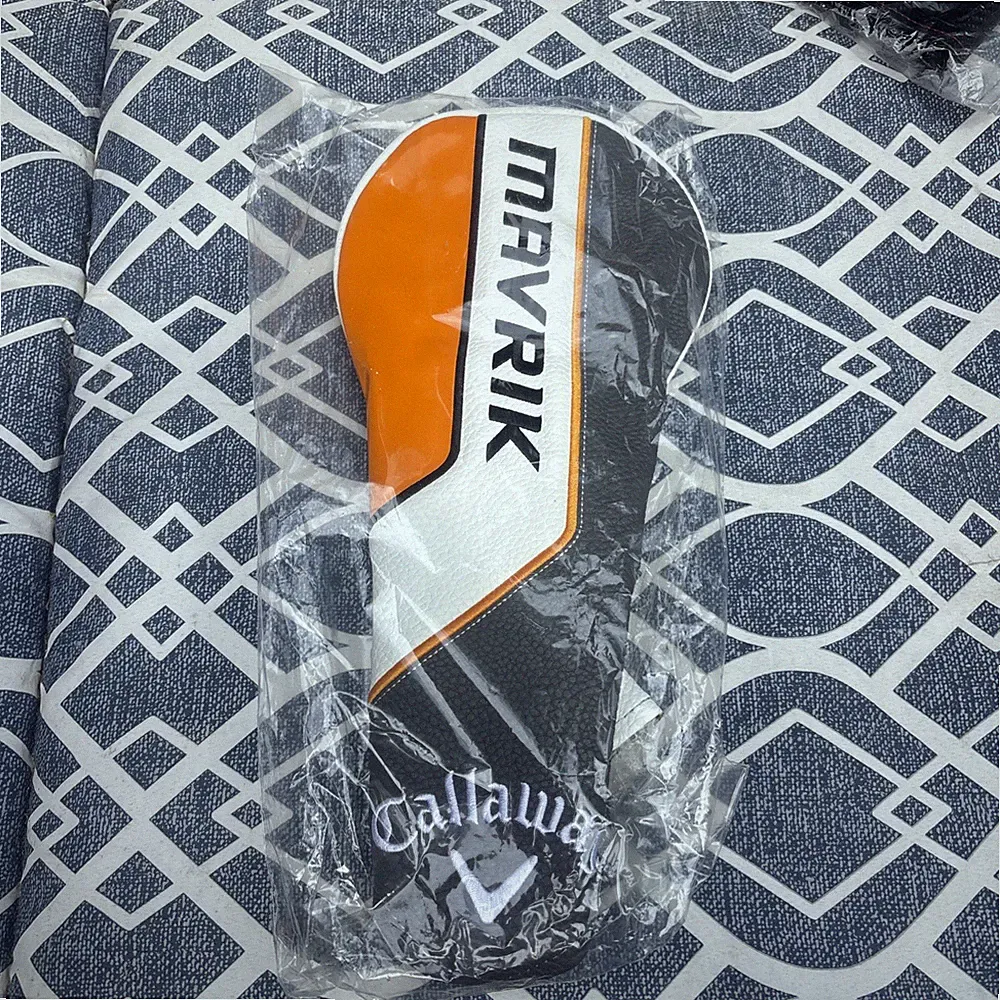 Callaway Mavrik Fairway Wood Golf Head Cover White / Orange / Grey PACKAGED NEW