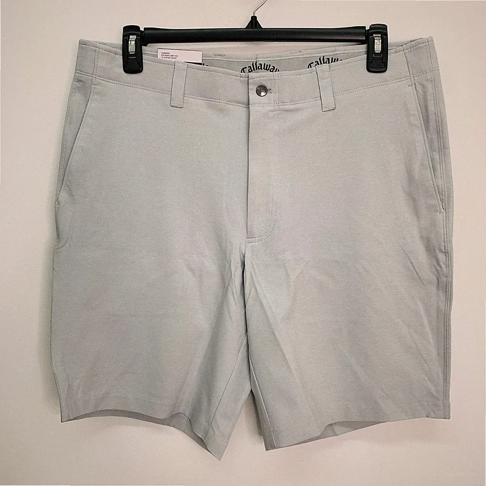 Callaway Men's 36 Shorts Flat Front Performance Golf Short Grey Gray 36