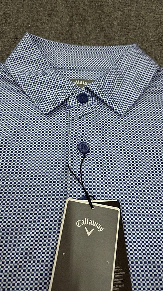 Callaway Men's Opti-Dri Blue Golf Polo Size M Short Sleeve Lightweight