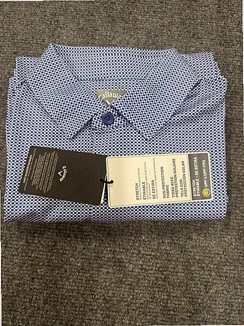 Callaway Men's Opti-Dri Blue Golf Polo Size S Short Sleeve Lightweight