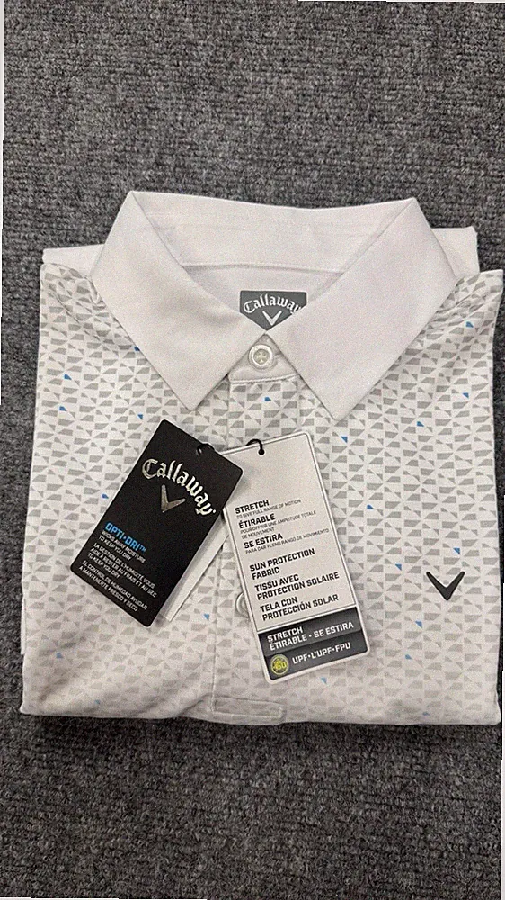 Callaway Men's Opti-Dri White Golf Polo Size XL Short Sleeve Lightweight