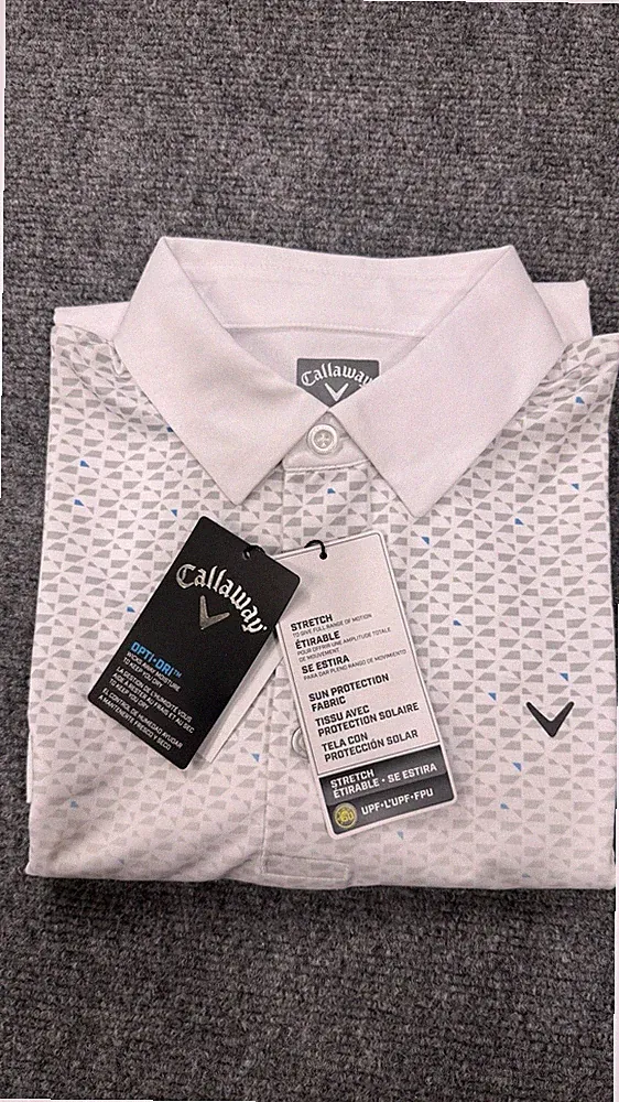 Callaway Men's Opti-Dri White Golf Polo Size XXL Short Sleeve Lightweight