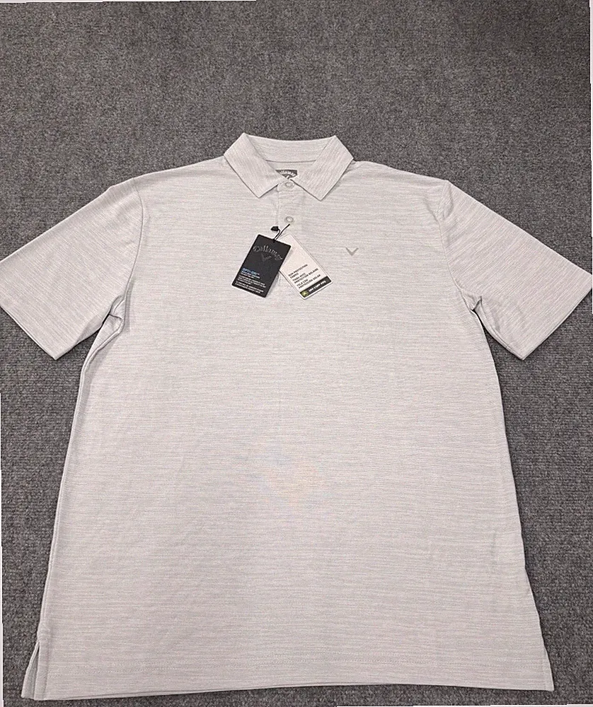 Callaway Nwt Polo Shirt Opti-Dri Golf Tradewinds Heather Gray Shirt L