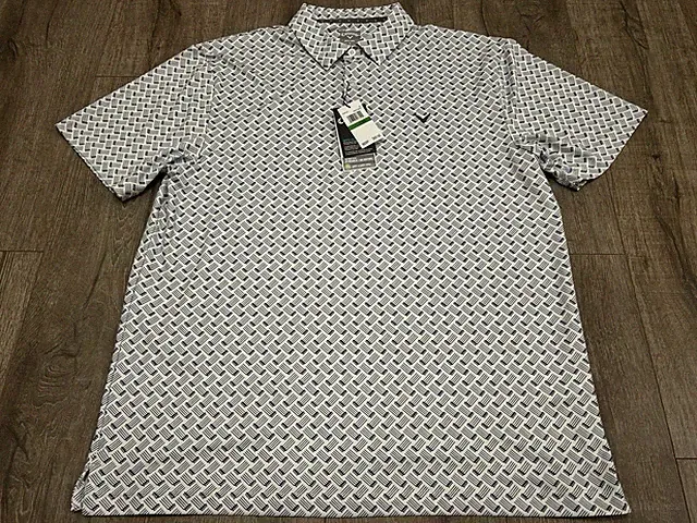 Callaway Opti-Dri Men's Polo Shirt Bright White, Size Large, New