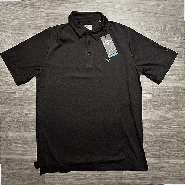 Callaway Opti Dri Performance Golf Polo Shirt Short Sleeve Mens Size M Black NWT