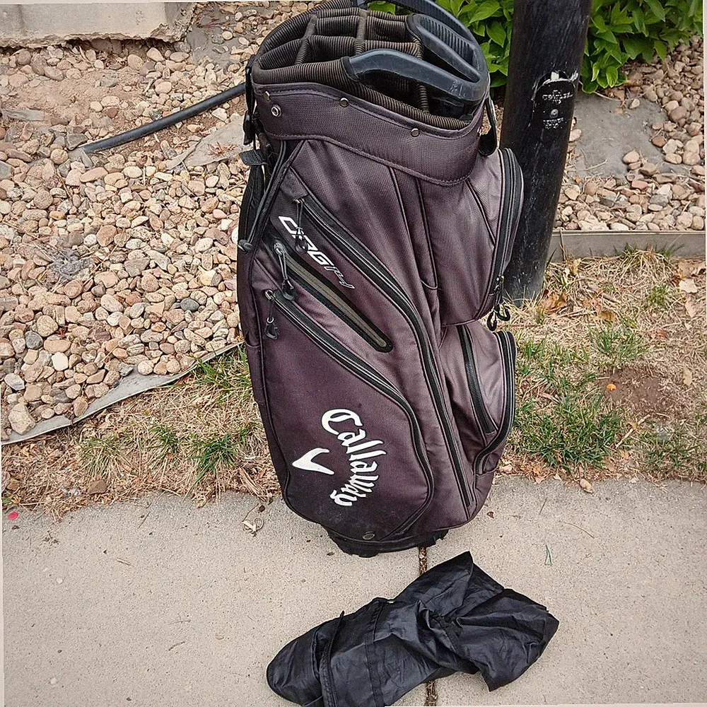 Callaway Org 14 Full Divider Golf Cart Bag w/ Raincover & Strap