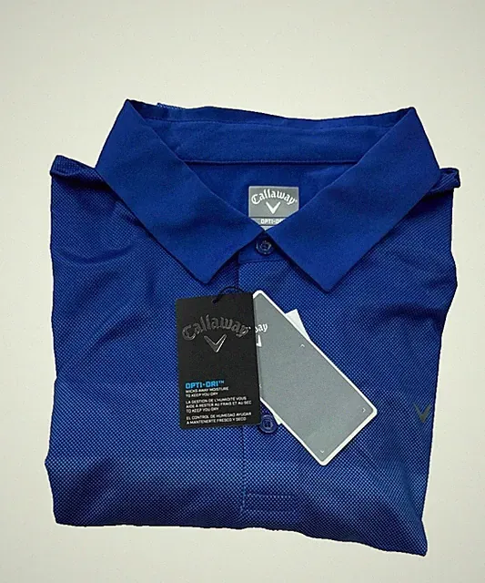 CALLAWAY Polo Golf Men Performance Light Blue L Callaway