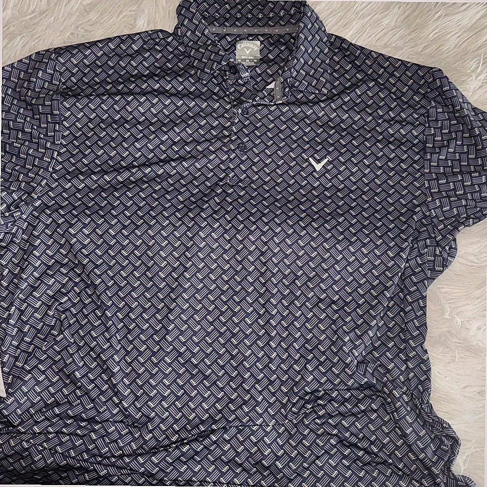 Callaway Polo Shirt Mens xl Navy Golf Performance Original Pattern