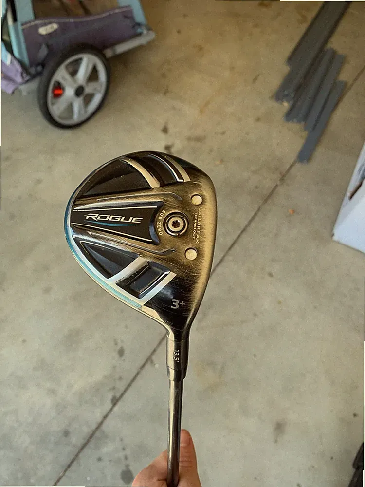 Callaway Rogue Sub Zero 3+ Fairway Wood 13.5 Degree Bounce, Extra Stiff Shaft