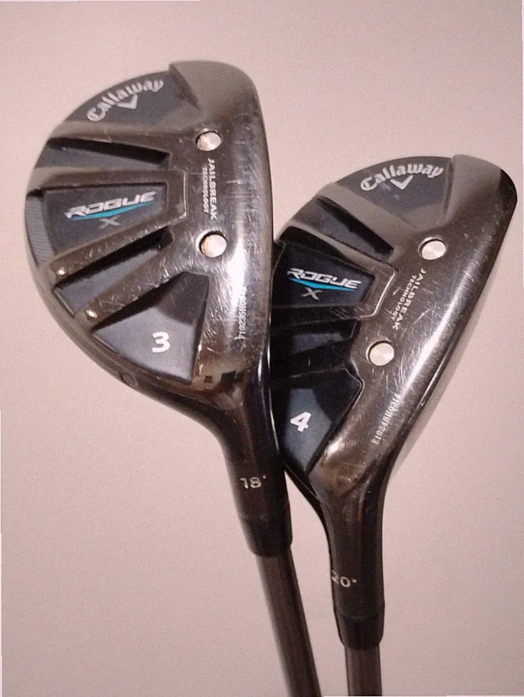 Callaway Rogue X #3 & #4 Aldila Regular Graphite Hybrid Golf Clubs