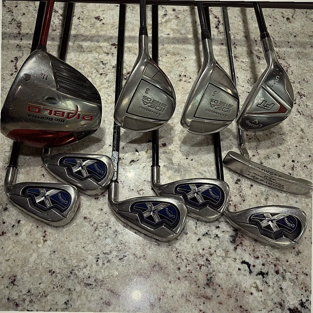 Callaway Senior Complete Golf Club Set Driver Woods Hybrid Irons Odyssey Putter