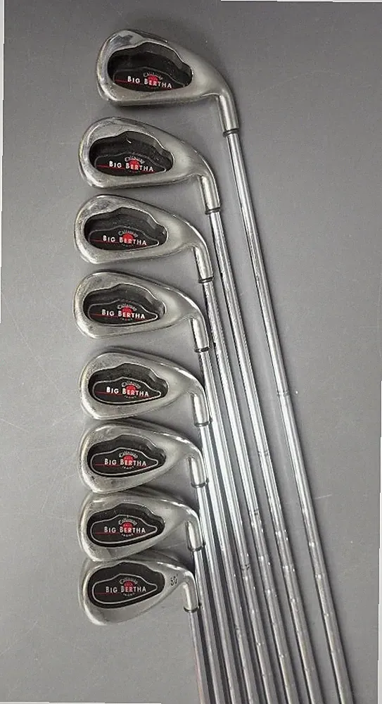 Callaway Set of 8 Big Bertha Uniflex Irons RH Golf Clubs 4 thru 10 + Wedge