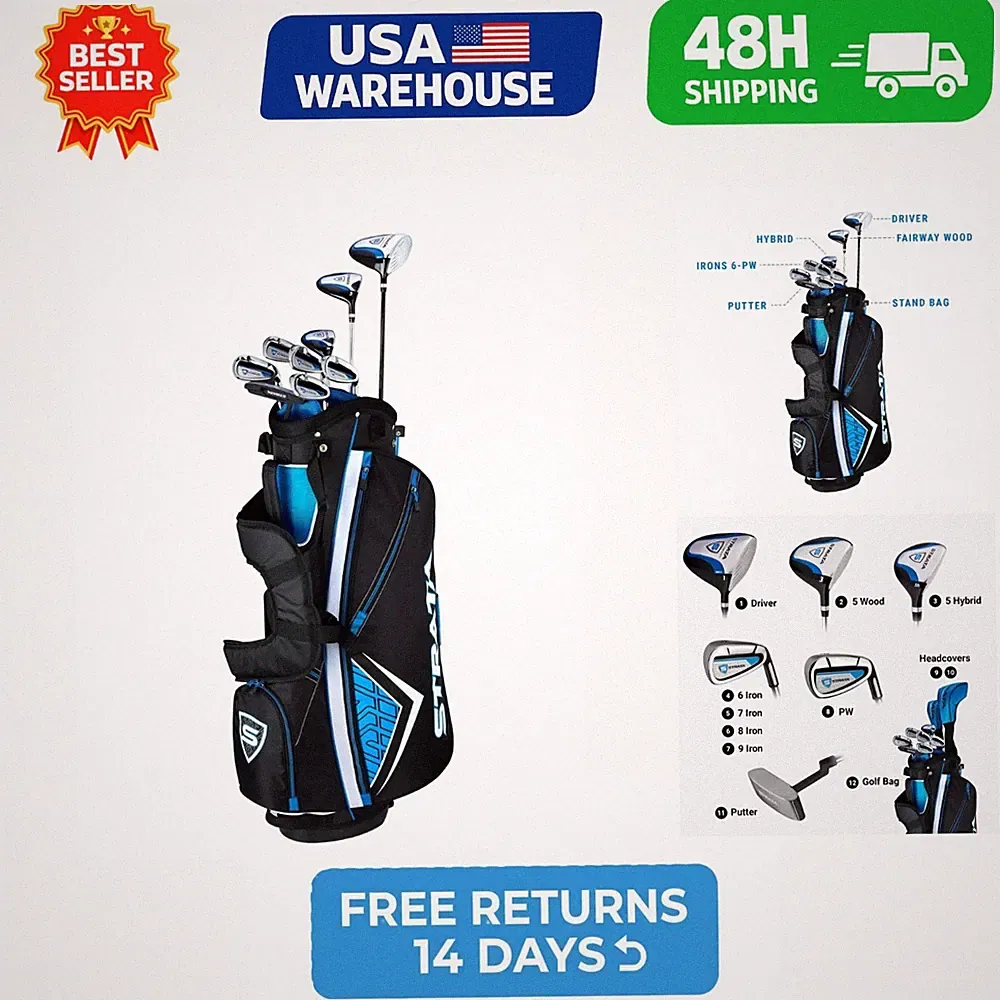 Callaway Strata Complete Golf Set 12 Piece Men's Right Hand Steel Regular Flex