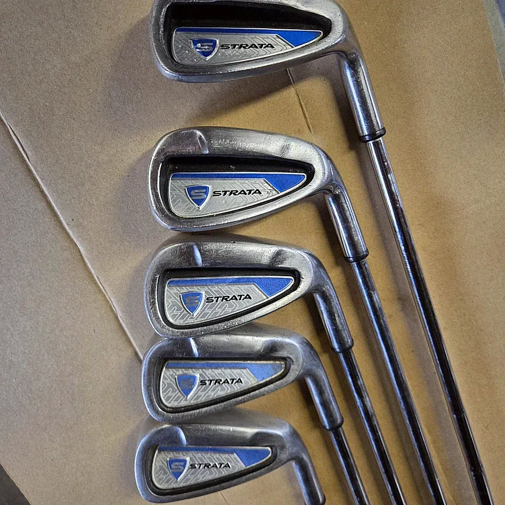 Callaway Strata Iron 5 Pcs Set 6-PW Irons Steel Shafts Cavity Back Clubs Regular