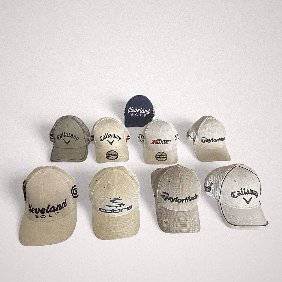 Callaway, Taylormade, Cleveland, and Cobra Golf Hats. 9 Total. One Size Fits.