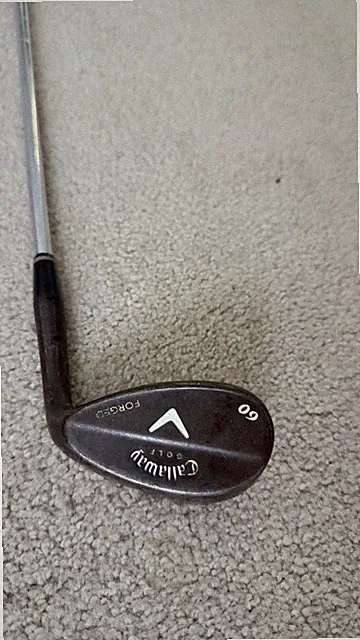 Callaway V Forged Raw Steel 60* Lob Wedge 35" All Original Steel Shaft Golf Club
