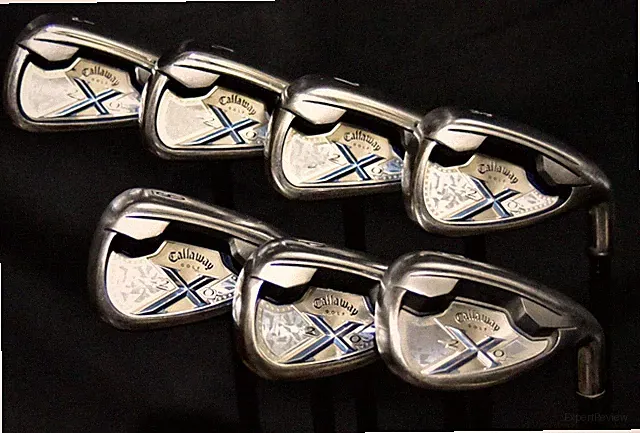 CALLAWAY X-20 IRON SET: 5-9, PW, SW SHAFT 37.5 IN (5I), WOMENS FLEX, RH