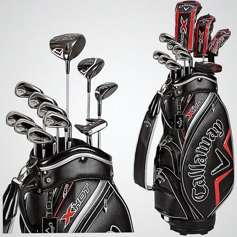 Callaway X HOT 11 Clubs Men's Golf Club Set RH R Flex Carbon Shaft w/Caddie Bag