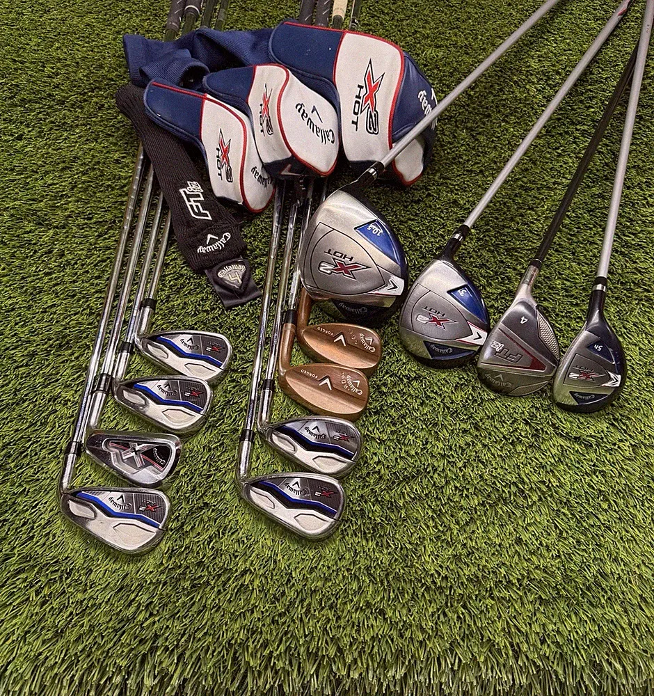 Callaway X2 Hot Men’s Golf Set Driver, 3 Wood, 4&5 Hybrid, 6-PW,SW, 56*, 60* RH