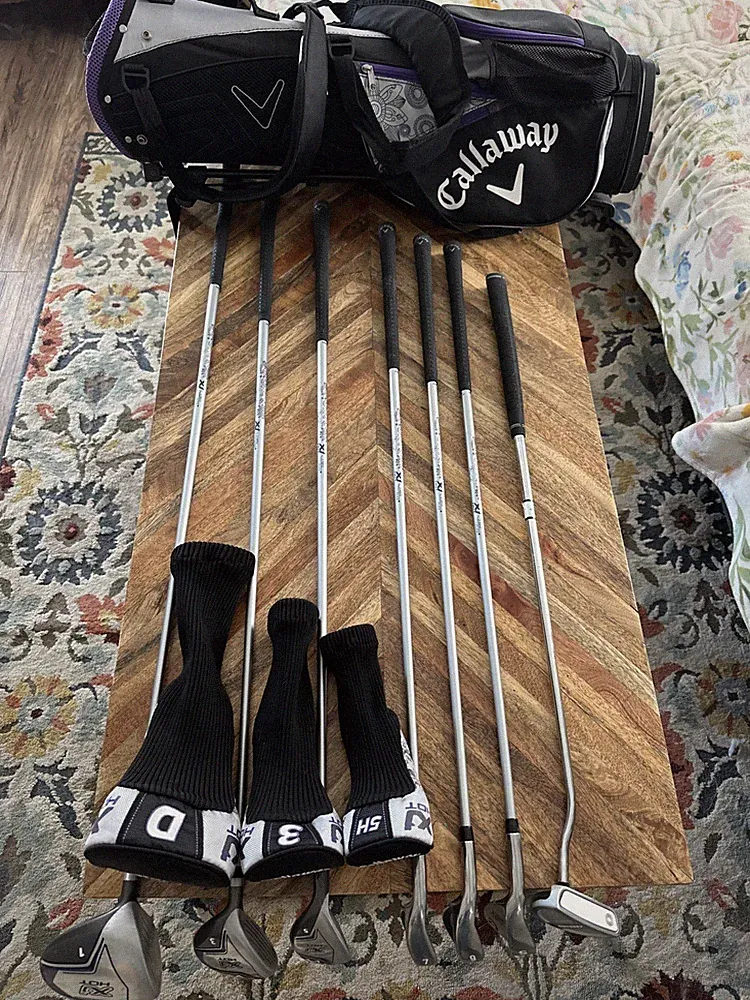 Callaway XJ Hot Complete Golf Set Girls 9-12 Purple 7pc w/ Bag - LH Youth Junior