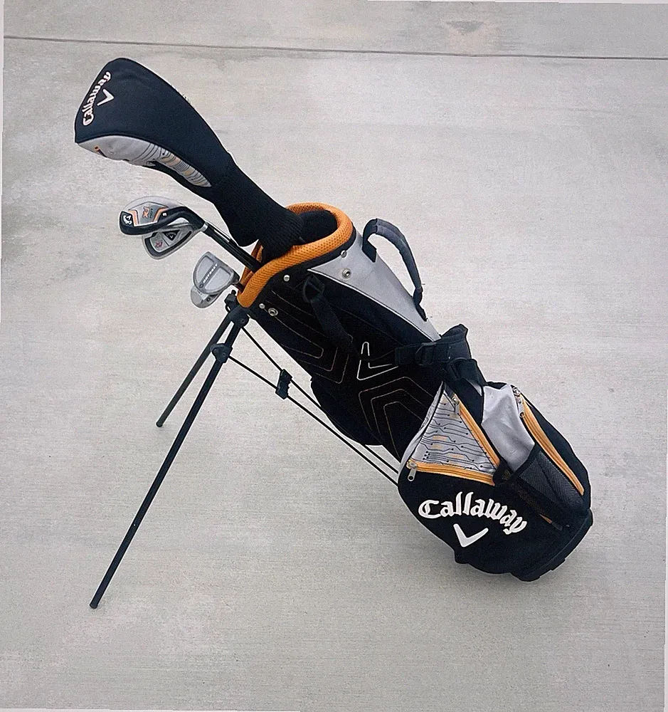 Callaway Xj HOT Junior 6-Club Set With Golf Stand Bag for 9-12 yo Head Covers