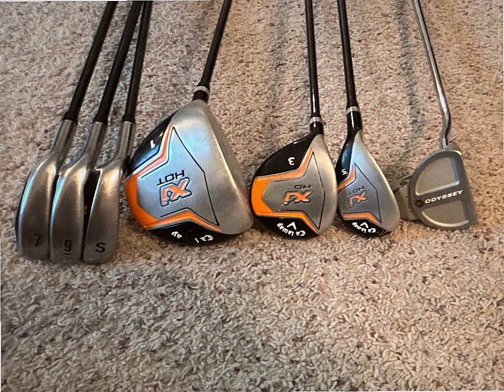 Callaway XJ Hot Level 3 Youth Left Handed Golf Set Driver FW Hybrid Irons Putter