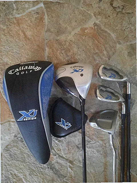 Callaway XJ Junior Kids driver, #9 iron, sw,Odyssey putter ,41"-52"tall RH