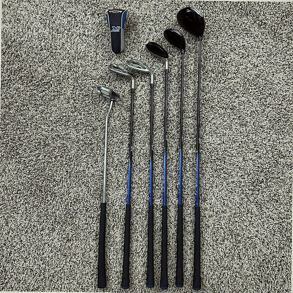 Callaway XJ Series Junior Golf Set Driver, Fairway, 5H, 9, SW, Odyssey Putter RH