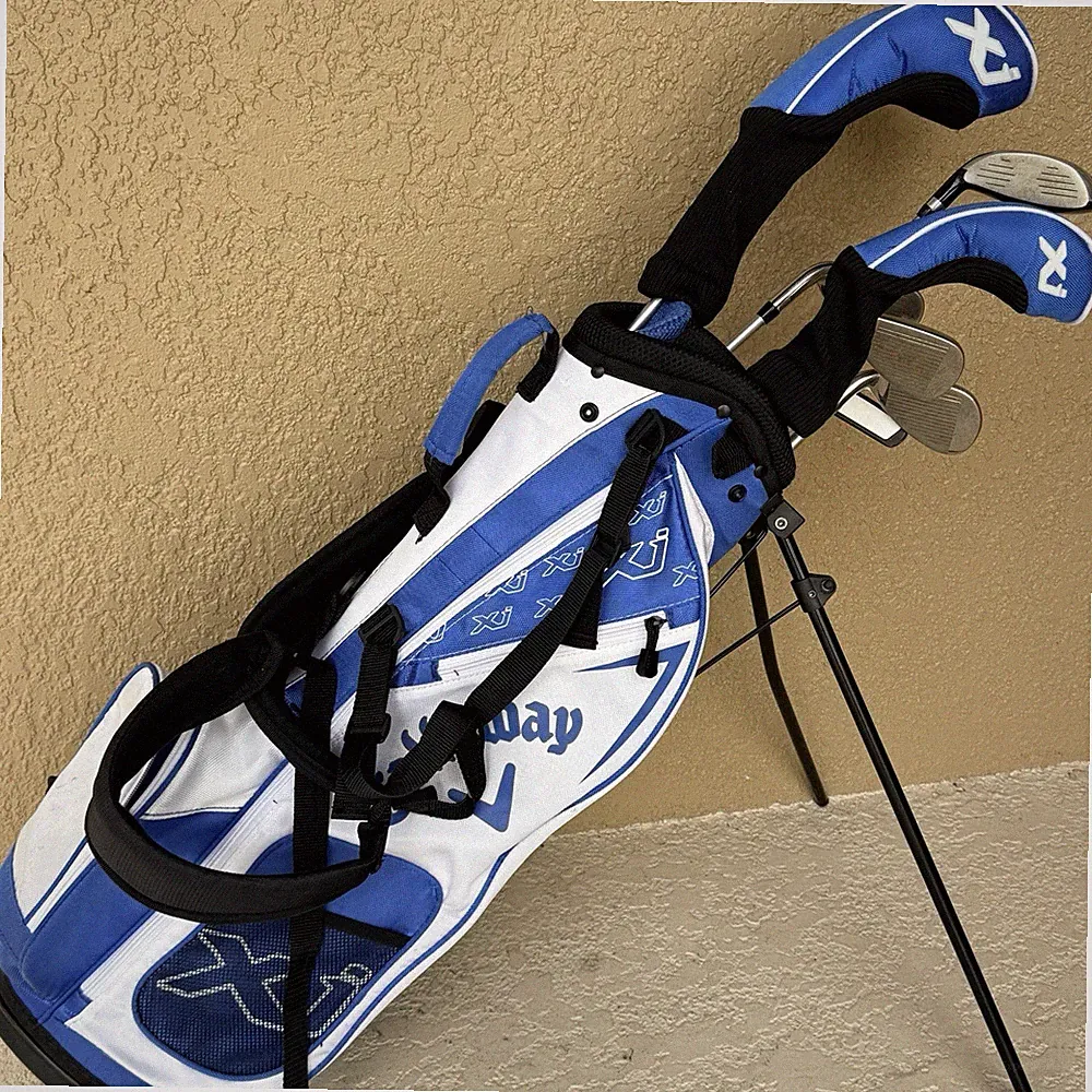 Callaway XJ Series Level 3 Junior Set Blue 7 Clubs Odyssey Putter Stand Bag RH