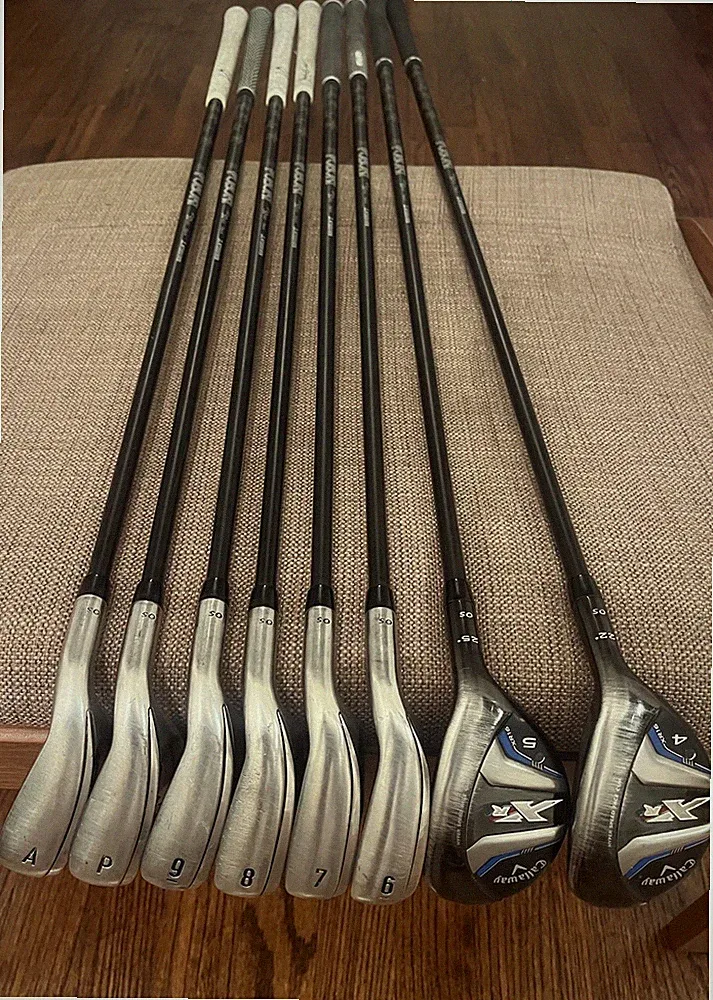 Callaway XR OS Men’s RH Set 4-5 Hybrids, 6-AW Irons Mitsubishi Graphite Shafts