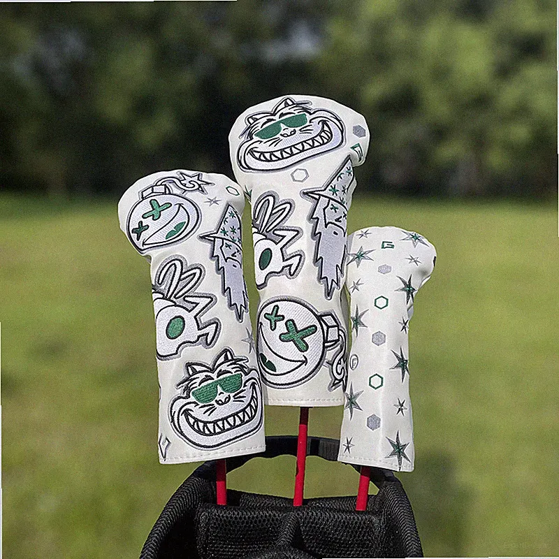 Cat Wizard Golf Club Driver Cover Headcovers 3 5 Fairway Wood Cover Hybrid Cover