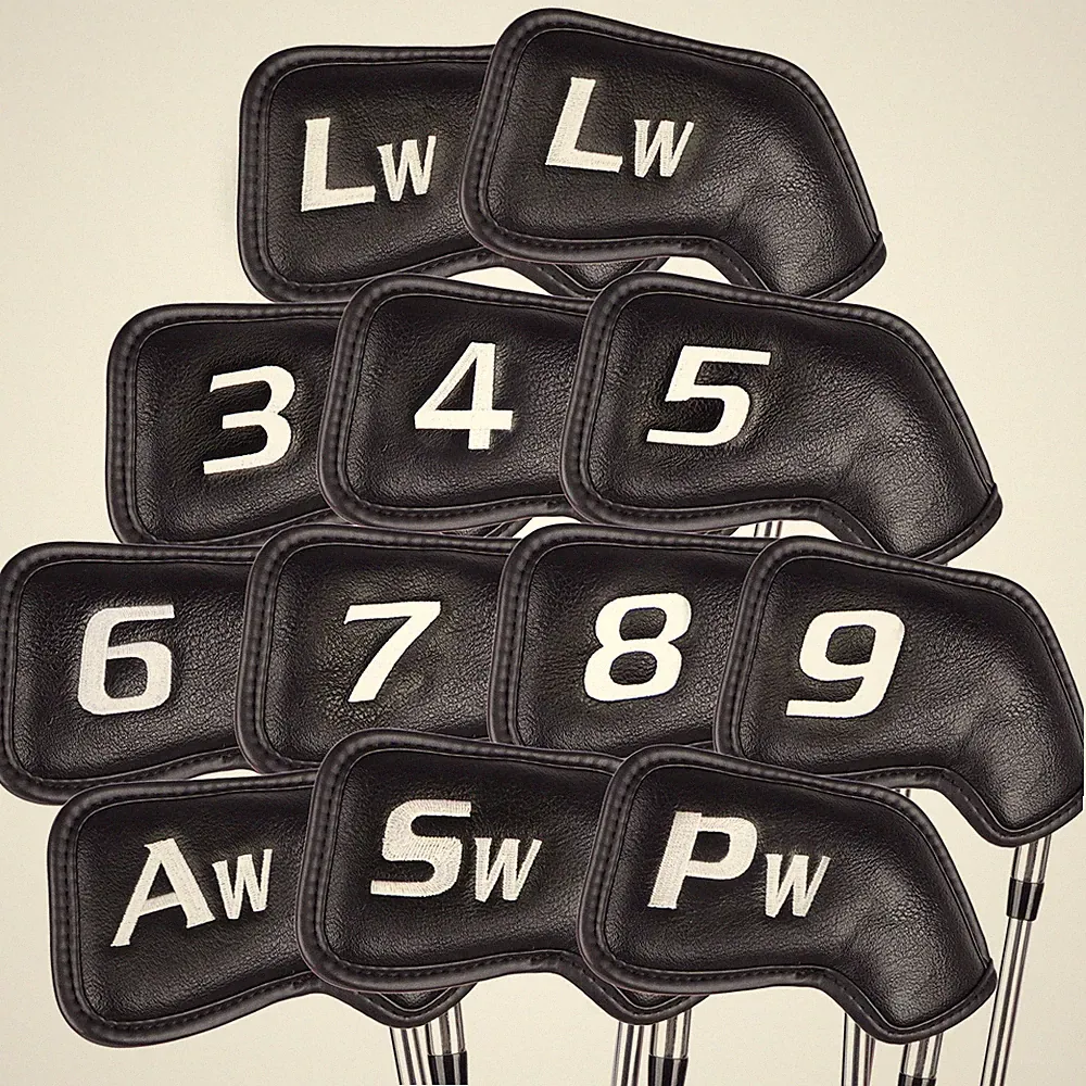 CHAMPKEY Premium Golf Club Covers for Men 12 Pack - Comfortable Black