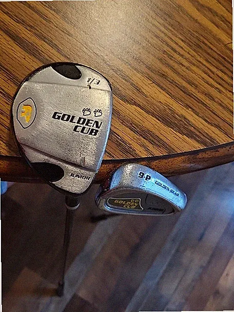 Child's Beginning Golf Set Driver And Iron Right Handed Junior Size And Flex...