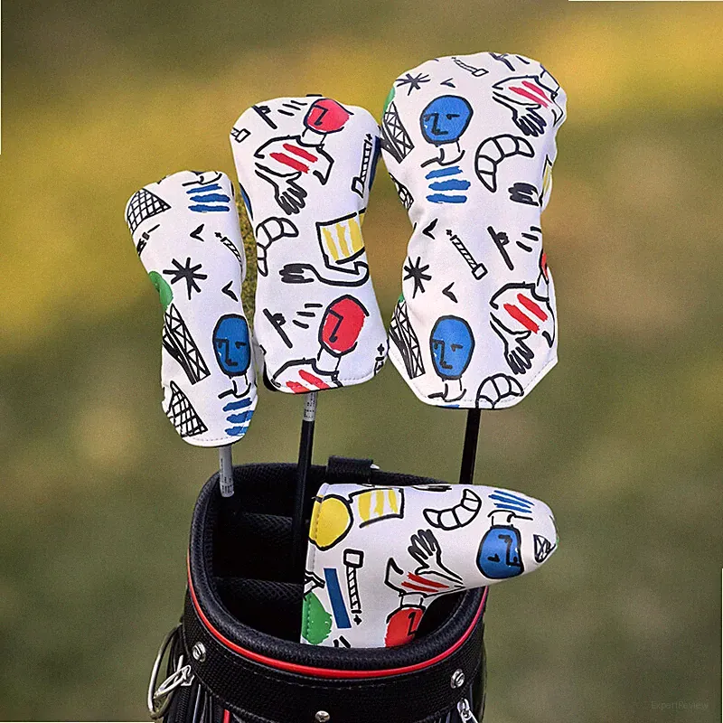 Children Golf Club PU Head Covers Driver Fairway Hybrid Headcover for Child Kid