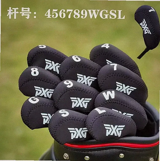 Classic PXG 10PCS Golf Club Iron Head Cover Black + White Style/.1 456789WGSL