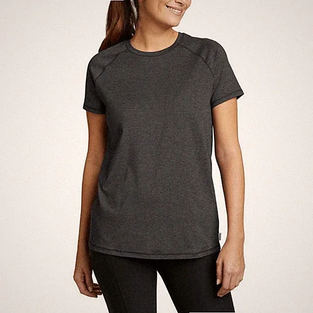 CLEARANCE! EDDIE BAUER Active Tee Size S Wicking Soft Stretch UPF 30+ Black