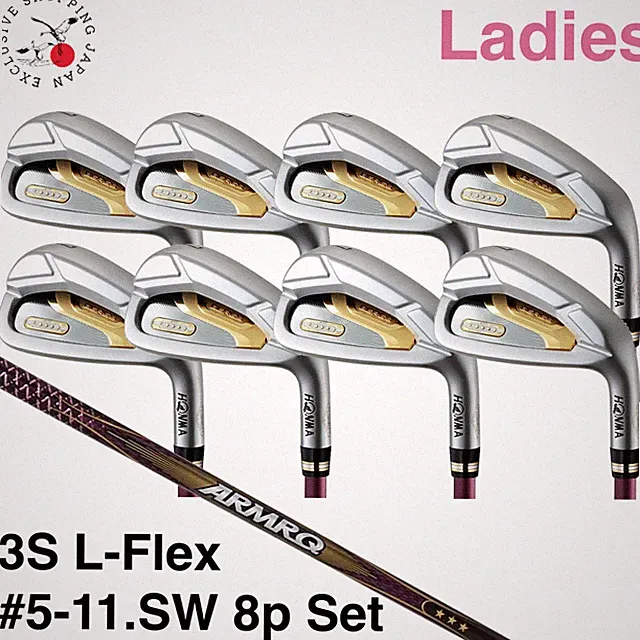 Clearance HONMA BERES 07 Ladies Iron Set #5-11,SW 8p 3S 3 Star L-Flex ARMRQ 38