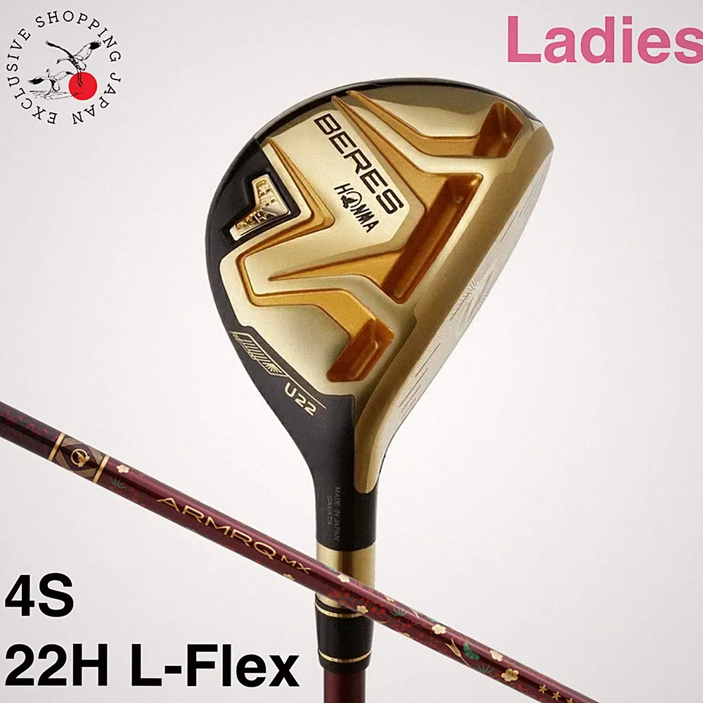 Clearance HONMA Beres Aizu Ladies Hybrid Utility 22H 4S 4Star L-Flex ARMRQ MX JP