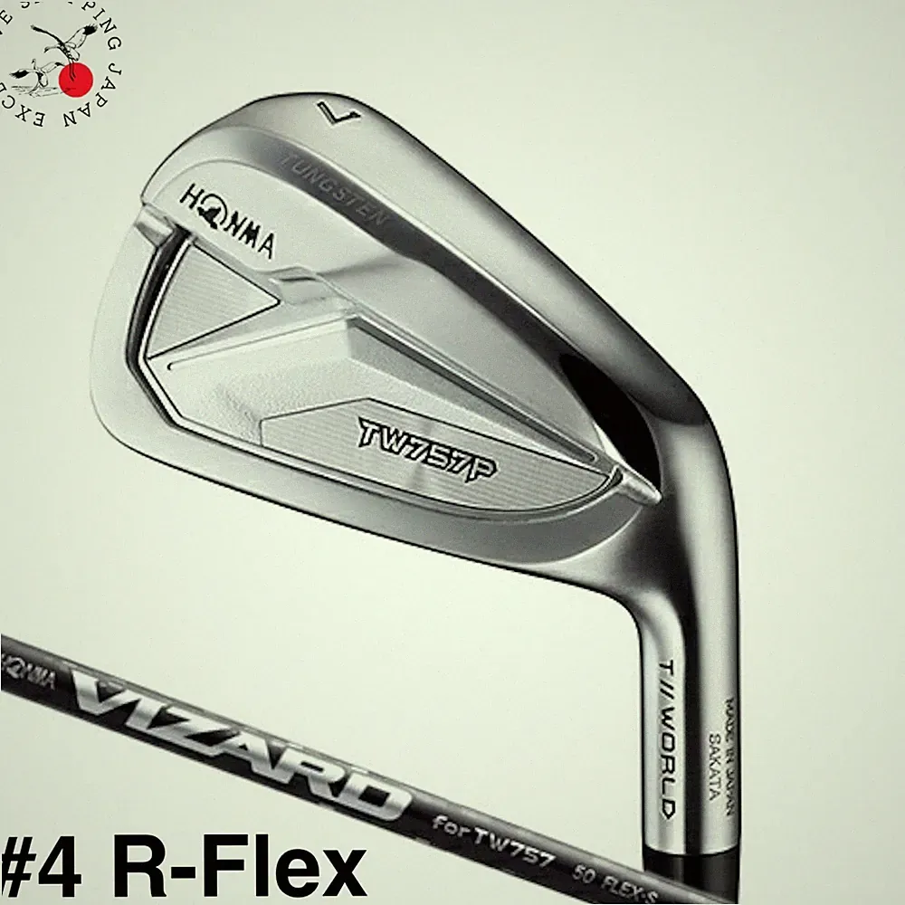 Clearance HONMA Golf Tour World TW757P Iron Club #4 R-Flex Vizard Graphite Shaft