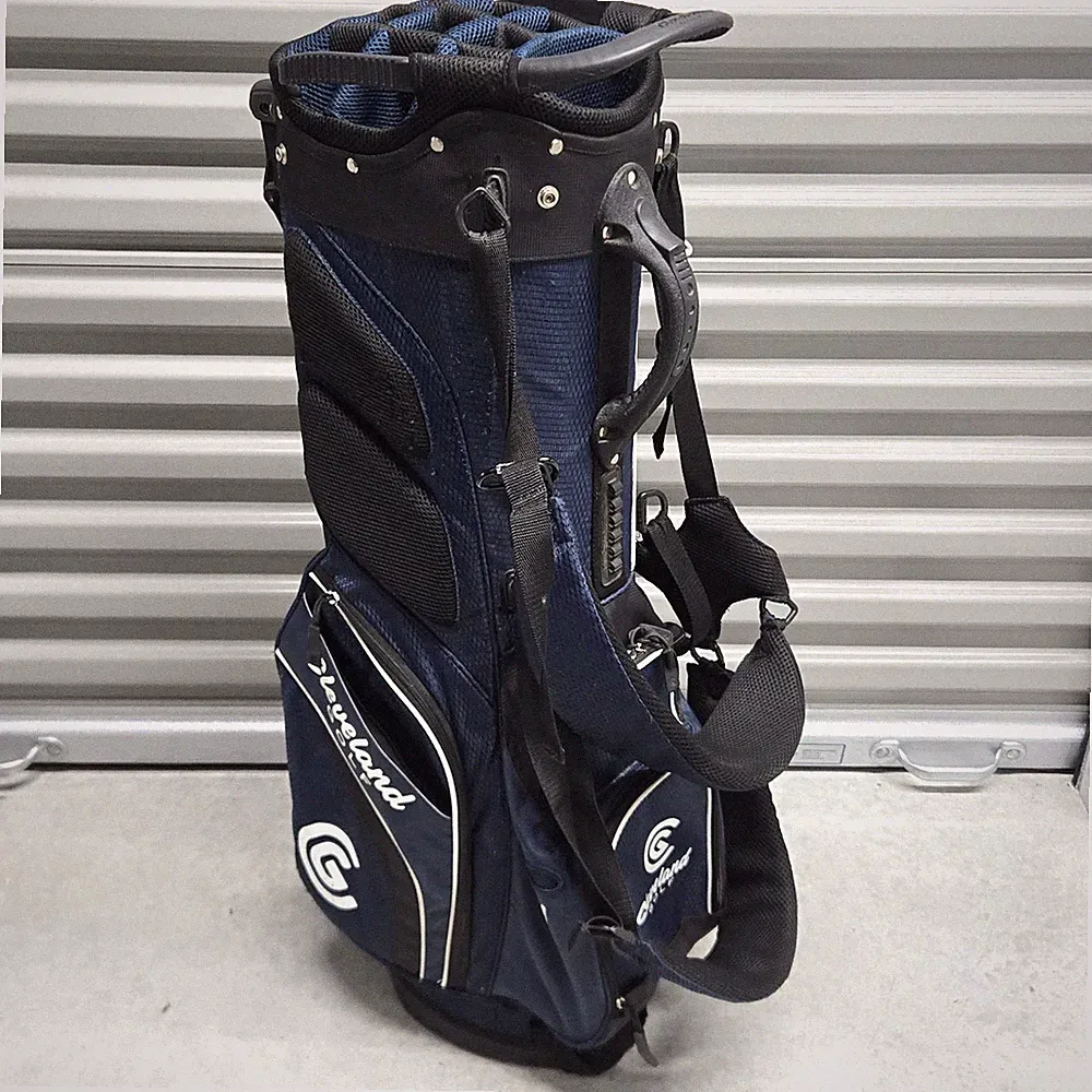 Cleveland 14 Way Divider Stand Golf Bag Dual Straps Blue Lightweight 8 Pockets